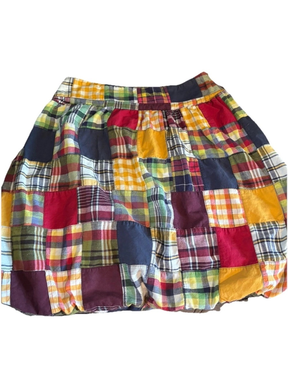 American Eagle Outfitters Multicolor Patchwork Bubble Mini Skirt